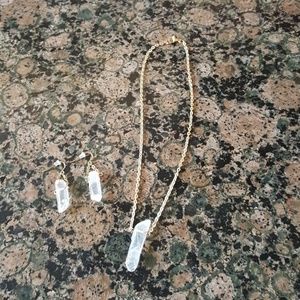 Starfish Project clear frosted pendant set